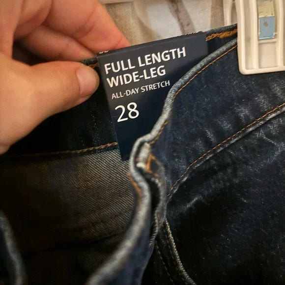 J. Crew Dark Blue Flare & Wide Leg Jeans - Picture 2 of 3